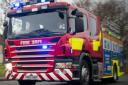 Firefighters attended a blaze where a motorbike was on fire