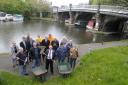 Halton MP Derek Twigg joins Noel Hutchinson and campaigners at the site of the proposed new locks