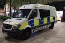 A man arrested on suspicion of urinating on a police van in the town centre has not been charged