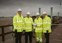 Hugh O'Connor, general manager Merseylink, Richard Walker, project director Merseylink, David Parr, chief executive Mersey Gateway Crossings Board, Rob Polhill, Halton Council leader and chairman Mersey Gateway crossings board