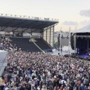 The view from the stands at Bryan Adams' gig in which Mel C joined him