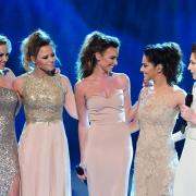 Girls Aloud in 2012: (L-R) Sarah Harding, Kimberley Walsh, Nadine Coyle, Cheryl and Nicola Roberts