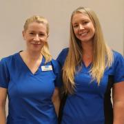 Sophie McMurrough and Michelle Moran from Northwest Veterinary Specialists in Runcorn