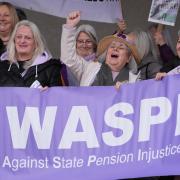 Women Against State Pension Inequality at a protest