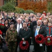 Crowds pay their respects at Runcorn Cenotaph
