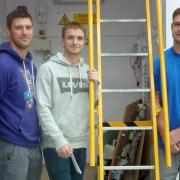 Viking players Patrick Flynn, Dave Allen, Joe Mellor, Ben Cavanagh and Lloyd Wright training to become electricians and plumbers