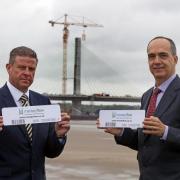 David Parr, chief executive of Halton Council, and Anthony Alicastro, chief executive of Emovis Operations (Mersey) Limited, urge Halton motorists to register as quickly as possible for free tolls