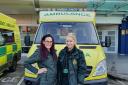 Paramedic, Kelsey Morgan (left) and Emergency Medical Technician 1, Sarah Jane Pettitt (right). 