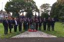 Royal Artillery Association Widnes Branch unveil the memorial stone.