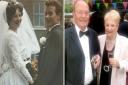 Ann and Ernie Jackson on their wedding day and a recent picture of the couple