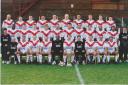 The Saints squad that started 2000. Coach Ellery Hanley and half back Darrell Trindall would be gone before March was over. Picture: Bernard Platt.