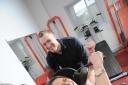 Helen Crowther with personal trainer Mike Wood from Ultimate Fitness Cheshire