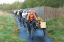 Dale’s coffin was taken to Alderley Edge cemetery by bicycle hearse