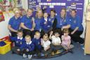 Staff and pupils celebrating at Gorsewood Pre-School