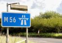 The M56 has been hit by heavy delays eastbound due to a collision between Junction 14 and Junction 12
