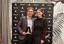 Kieran Wallworth and Danielle Littler at the Affluent Academy business awards on Sunday, December 3