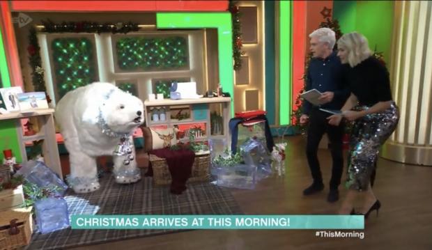 Runcorn and Widnes World: Holly and Phillip explore the christmas decorations in the This Morning studio. Credit: ITV