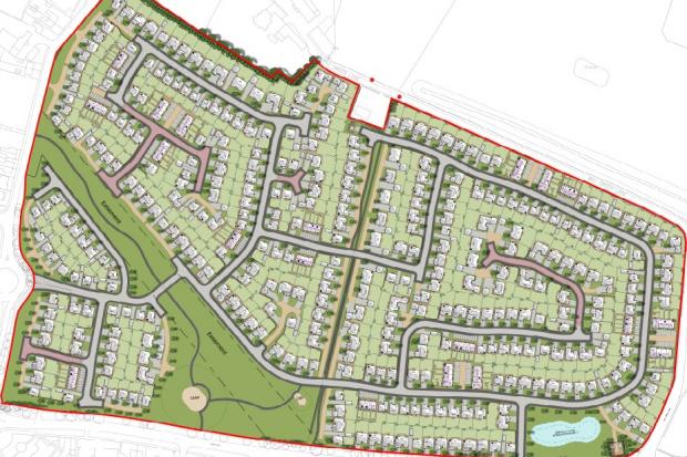 Plan of the proposed development at Mill Green Lane. Picture provided by Redrow.