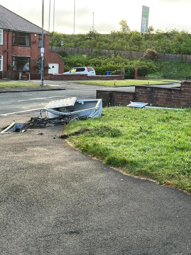 Runcorn and Widnes World: A communications box was wrecked in the crash