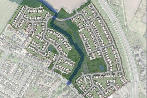 The proposed layout of the new estate. Picture from planning documents by Miller Homes.