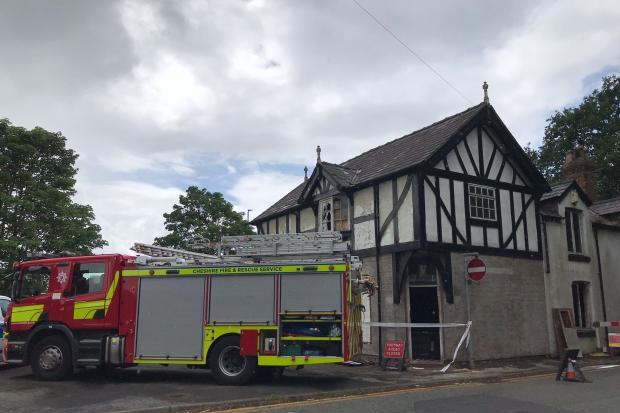 Fire ripped through the building after it was deliberate set alight