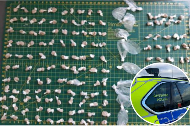 Police found hundreds of wraps of both heroin and crack cocaine in the raid - Photo: Cheshire Police