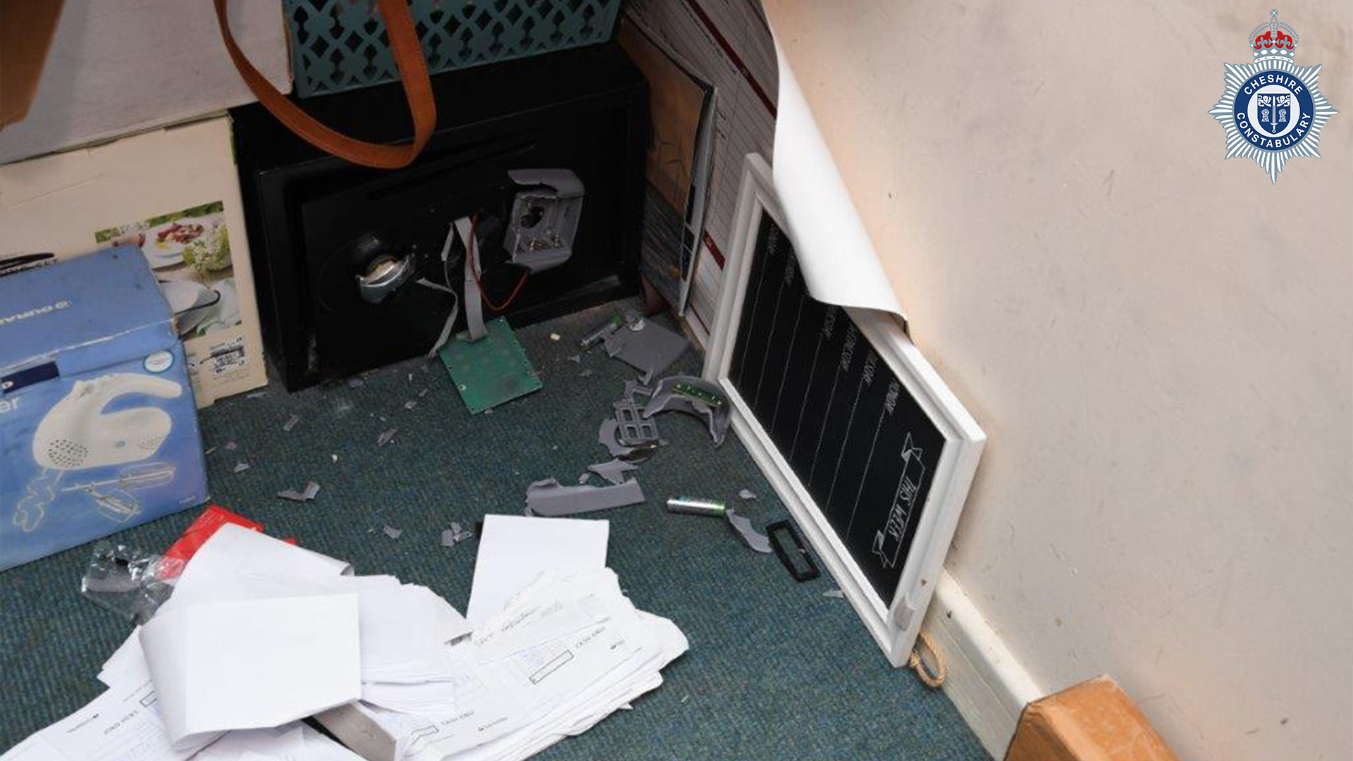 The safe in the Barnardos charity shop was broken into.