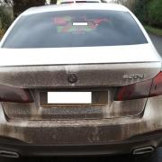 Drivers warned cars with a dirty licence plate could land you a massive fine after a car was stopped on the M6. Pic credit: NW Motorway Police