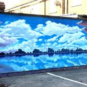 The Widnes skyline was painted by artist Rory McCann