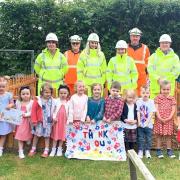 Children and staff at Preston Brook pre-school enjoyed their 'meet the roadworkers event' last month