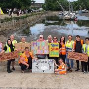 Protestors from Save our Sankey Canal at the weekend.