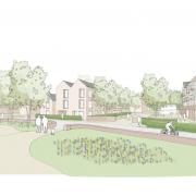 Artist impression of how part of the new local centre could look.