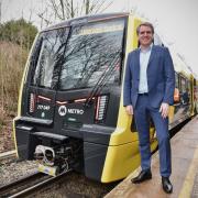 Metro Mayor Steve Rotheram with new Merseyrail train