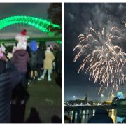 The Silver Jubilee Bridge ablaze with colour for a dazzling light and firework display staged a dazzling LED light