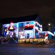 Two homes on Kingshead Close have gone all out with the Christmas decorations this year