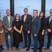 Janice Mears of Growth Platform, Anthony Walker of LJMU, Dr Jo Leek of Combined Authority, Mayor Steve Rotheram, Andrew Borland of VEC, Sara Davies of Combined Authority and Michael Banford of Edge Hill University at the fund's launch