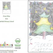 Oscar Riley from Fairfeild Primary won with his Christmas card design