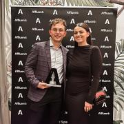 Kieran Wallworth and Danielle Littler at the Affluent Academy business awards on Sunday, December 3