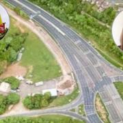 Cllr Ratcliffe raised concerns over the plans for Rocksavage roundabout. Main image from planning docs