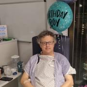 Gary in hospital on his birthday