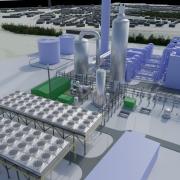 Artist impression of the carbon capture facility in Runcorn