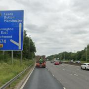 The car was found abandoned on the M62