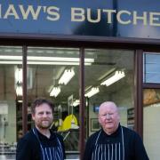Danny and Gary Shaw outside Shaw's Butchers