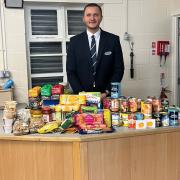 Specsavers collected goods for the foodbank