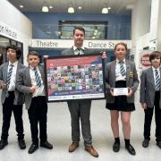 Students at Ormiston Bolingbroke Academy created the artwork using sketches and AI
