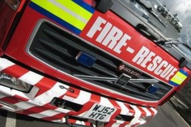 Firefighters tackle bin lorry blaze