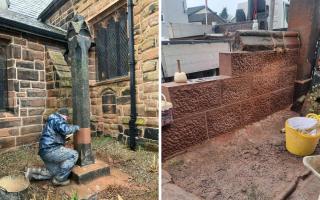 Work begins to repair 9th century cross at ancient church damaged in crash